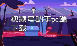 视频号助手pc端下载（视频号助手pc端入口手机版）