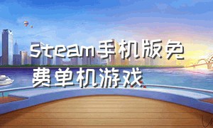 steam手机版免费单机游戏