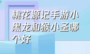 桃花源记手游小黑龙和猴小圣哪个好