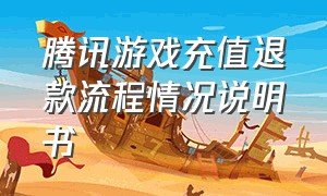 腾讯游戏充值退款流程情况说明书