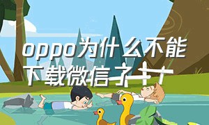 oppo为什么不能下载微信了