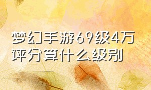 梦幻手游69级4万评分算什么级别