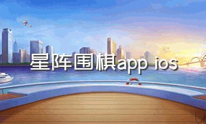 星阵围棋app ios（星阵围棋app官网）