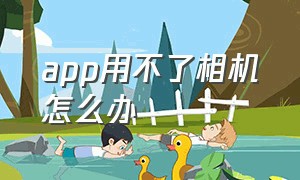 app用不了相机怎么办