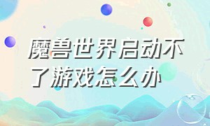 魔兽世界启动不了游戏怎么办