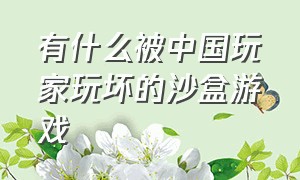 有什么被中国玩家玩坏的沙盒游戏