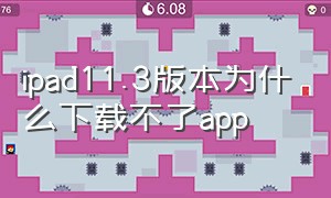 ipad11.3版本为什么下载不了app