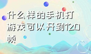 什么样的手机打游戏可以开到120帧