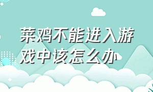 菜鸡不能进入游戏中该怎么办