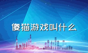 傻猫游戏叫什么（傻猫游戏结局）