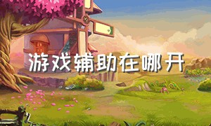 游戏辅助在哪开（game辅助怎么开）