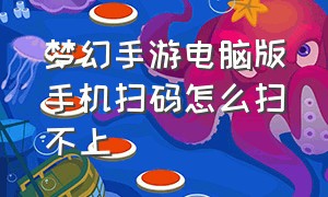 梦幻手游电脑版手机扫码怎么扫不上（梦幻手游怎么用移动客户端扫码）