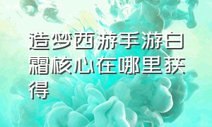 造梦西游手游白霜核心在哪里获得