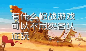 有什么枪战游戏可以不用实名认证玩