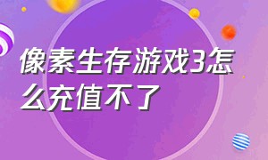 像素生存游戏3怎么充值不了（像素生存游戏3地狱宝箱怎么打开）