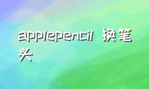 applepencil 换笔头