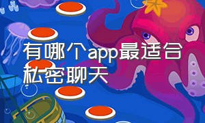 有哪个app最适合私密聊天