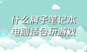 什么牌子笔记本电脑适合玩游戏