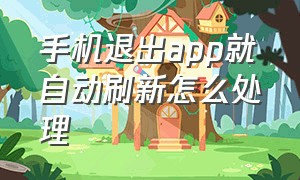 手机退出app就自动刷新怎么处理