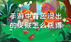 手游中霞还没出的皮肤怎么获得（手游霞的新皮肤是限时销售吗）