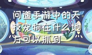 问道手游中的天技宠物在什么地方可以抓到（问道手游带天技的宠物）