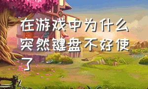 在游戏中为什么突然键盘不好使了