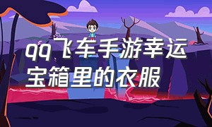 qq飞车手游幸运宝箱里的衣服