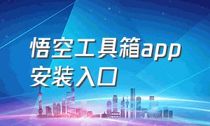 悟空工具箱app安装入口