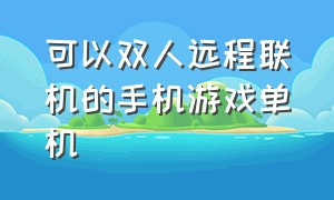 可以双人远程联机的手机游戏单机