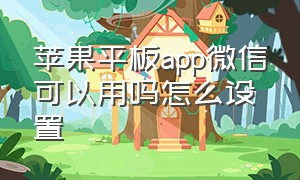 苹果平板app微信可以用吗怎么设置