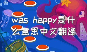 was happy是什么意思中文翻译