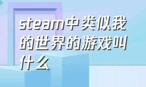 steam中类似我的世界的游戏叫什么