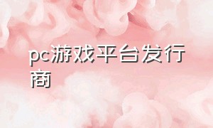 pc游戏平台发行商