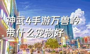 神武4手游万兽岭带什么宠物好