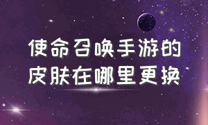 使命召唤手游的皮肤在哪里更换（使命召唤手游中背包皮肤在哪更换）