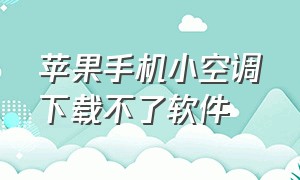 苹果手机小空调下载不了软件