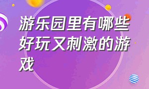 游乐园里有哪些好玩又刺激的游戏