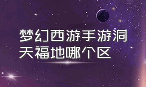 梦幻西游手游洞天福地哪个区