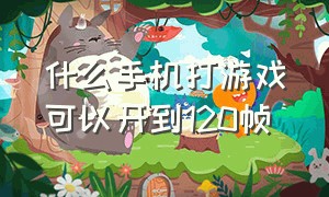 什么手机打游戏可以开到120帧