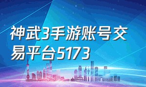 神武3手游账号交易平台5173