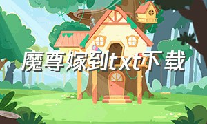 魔尊嫁到txt下载