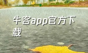 牛客app官方下载