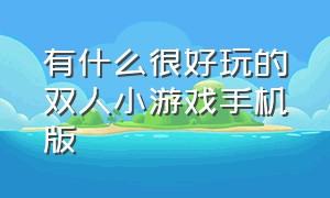 有什么很好玩的双人小游戏手机版