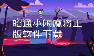 昭通小闲麻将正版软件下载