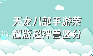 天龙八部手游荣耀版超神兽区分