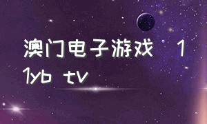 澳门电子游戏尙11yb tv