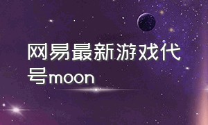 网易最新游戏代号moon