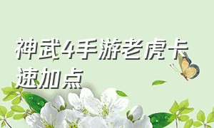 神武4手游老虎卡速加点