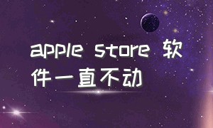 apple store 软件一直不动