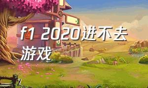 f1 2020进不去游戏